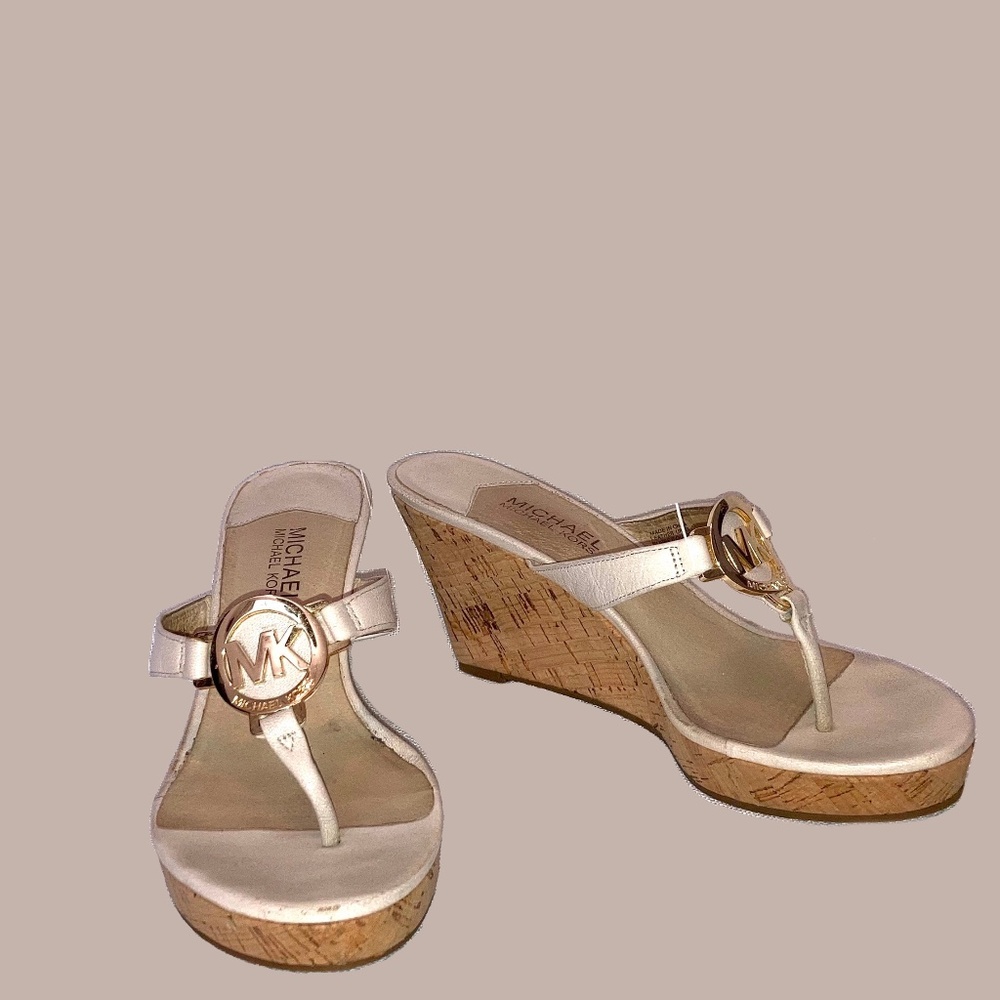 Michael Kors thong wedge sandal